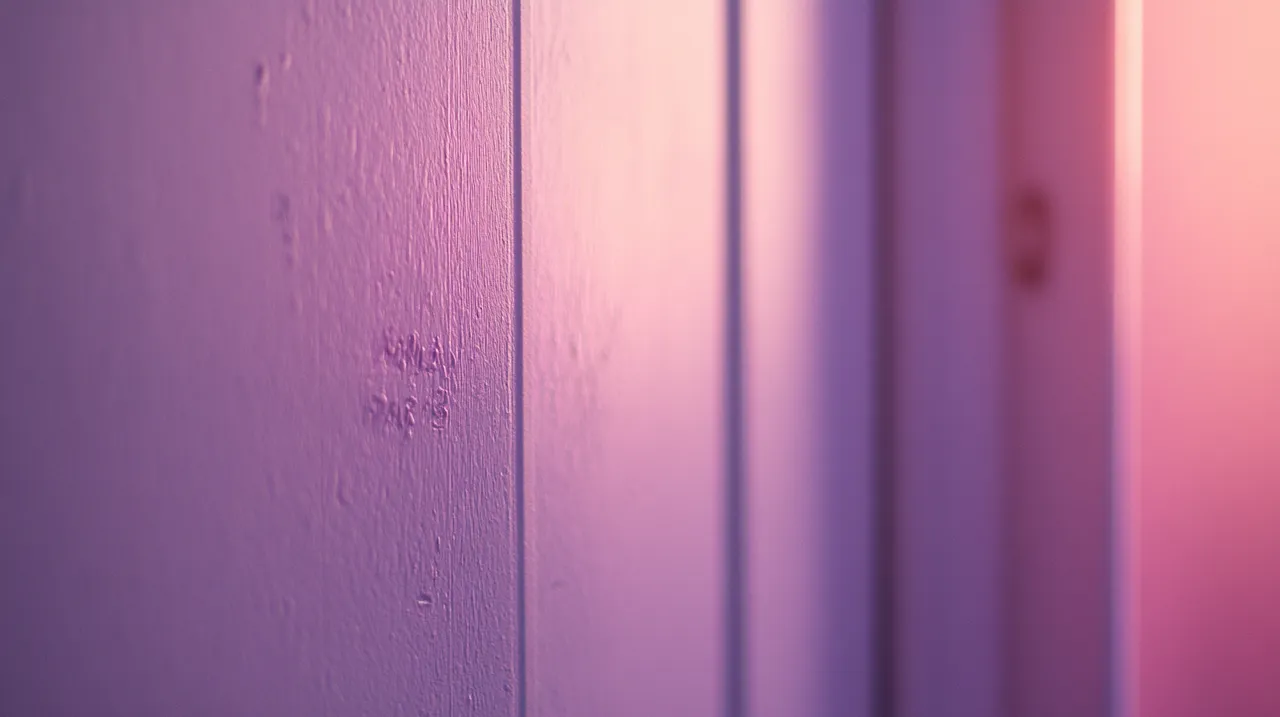 Faint pencil height marks on a white painted door — Zoetermeer family home clearance