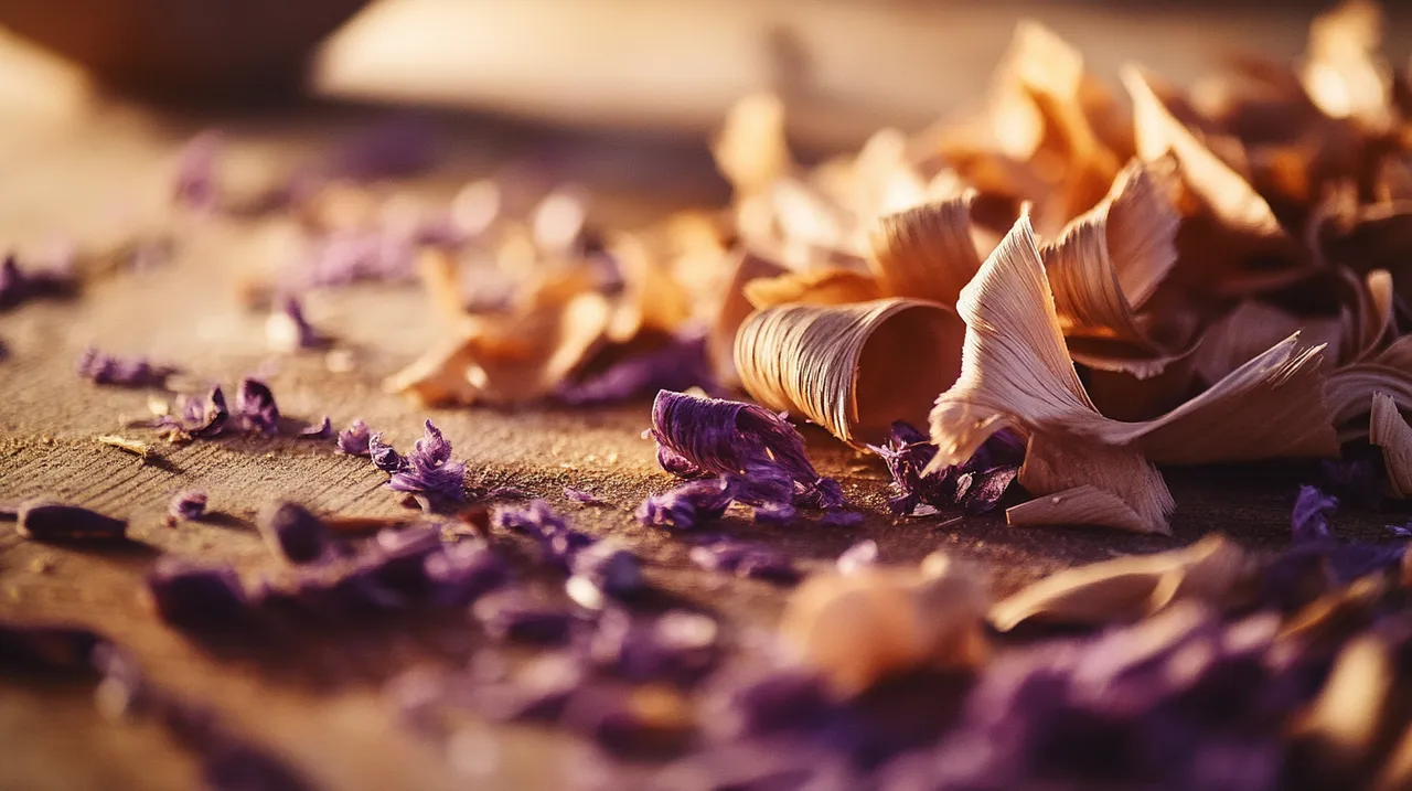 Fresh wood shavings from renovation work — professional construction waste removal